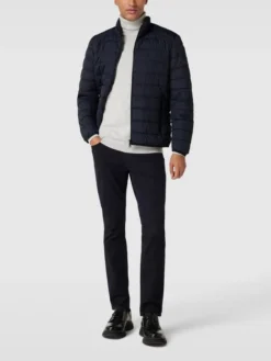 Marc O'Polo Steppjacke Mit Label-Patch - Marineblau