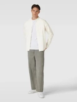 !Solid Freizeithemd Mit Leinen-Anteil Modell 'ALLAN' - Offwhite