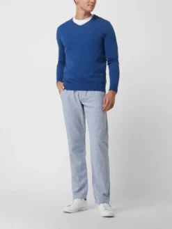 MCNEAL Regular Fit Hose Aus Leinenmischung - Bleu