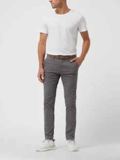 Tom Tailor Denim Slim Fit Chino Mit Gürtel - Mittelgrau