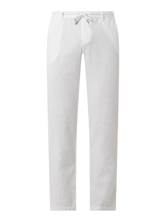 MCNEAL Regular Fit Hose Aus Leinenmischung - Weiß 2 MCNEAL Regular Fit Hose Aus Leinenmischung - Weiß – Bild 2