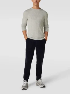 MCNEAL Pullover In Ripp-Optik Modell 'FILO' - Hellgrau