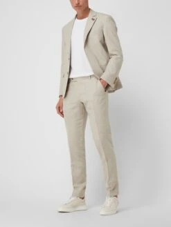 Atelier Torino 2-Knopf-Sakko Mit Leinen-Anteil Modell 'Tito' - Beige