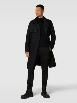 HUGO Mantel Mit Umlegekragen Modell 'Maluks' - Schwarz