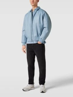 Calvin Klein Jeans Regular Fit Jeans Mit Label-Details - Schwarz