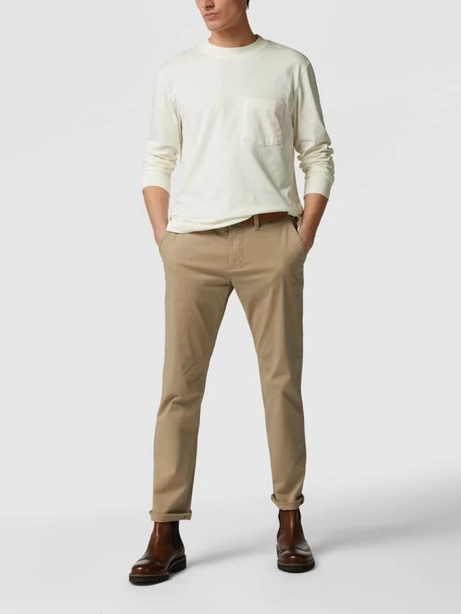 MCNEAL Chino Mit Stretch-Anteil Und Gürtel - Beige 1 MCNEAL Chino Mit Stretch-Anteil Und Gürtel - Beige