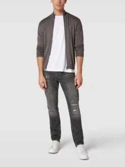 Napapijri Strickjacke Mit Rollkragen Modell 'DECTAUR FZ 2' - Anthrazit