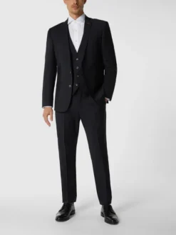 Roy Robson Slim Fit 2-Knopf-Sakko Aus Schurwollmischung - Schwarz