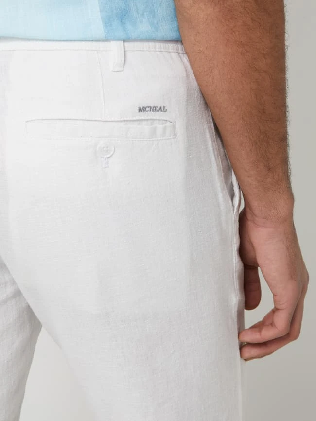 MCNEAL Regular Fit Hose Aus Leinenmischung - Weiß 3 MCNEAL Regular Fit Hose Aus Leinenmischung - Weiß – Bild 3