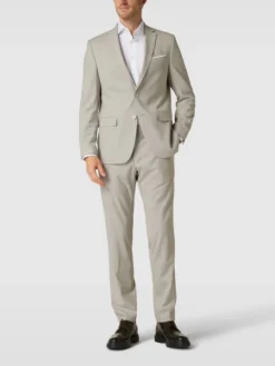 HECHTER PARIS 2-Knopf-Sakko Mit Allover-Muster - Sand